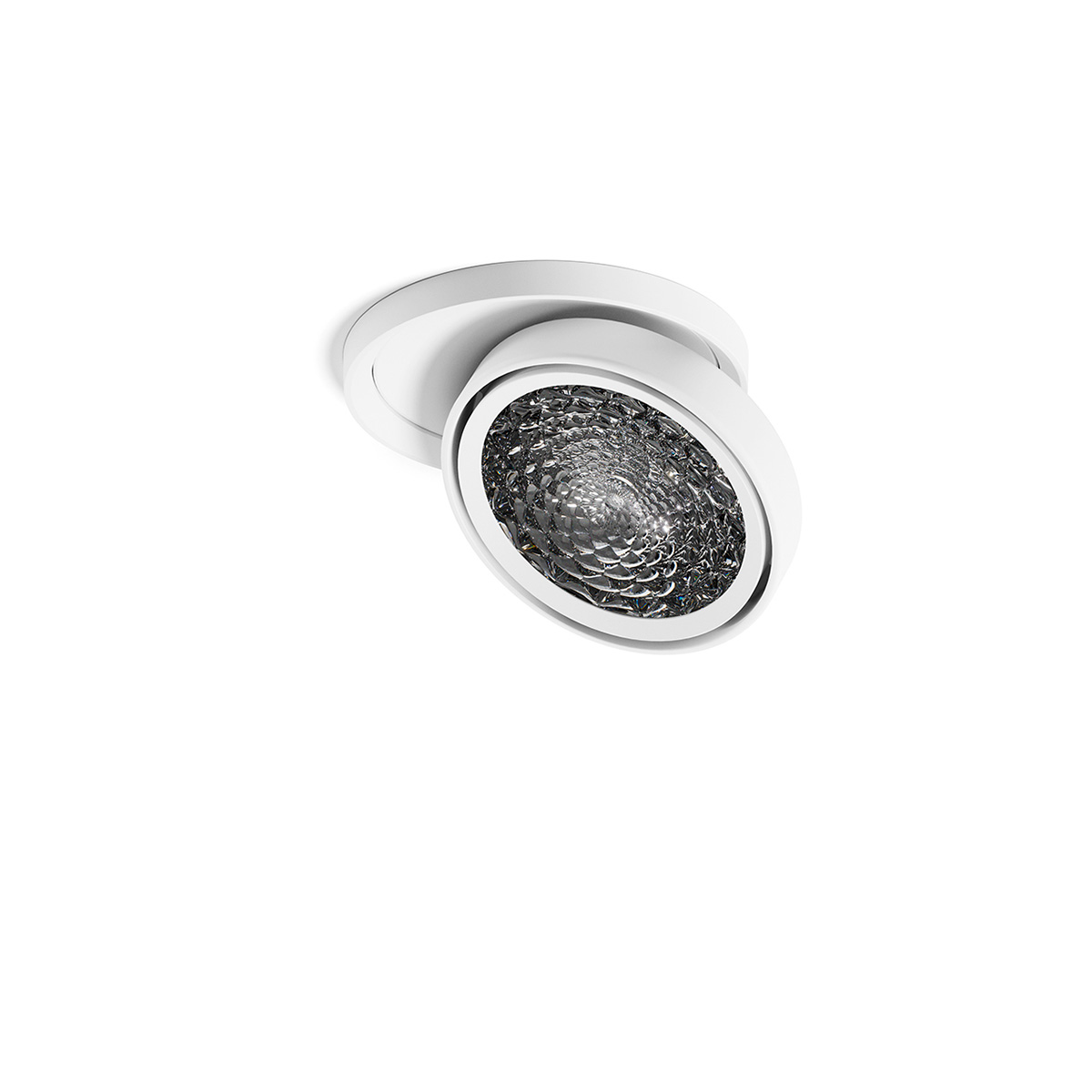 Sigor Nivo LED Decken-Einbauleuchte, schwenkbar, Ø: 11,1 cm, 36°, mattweiß