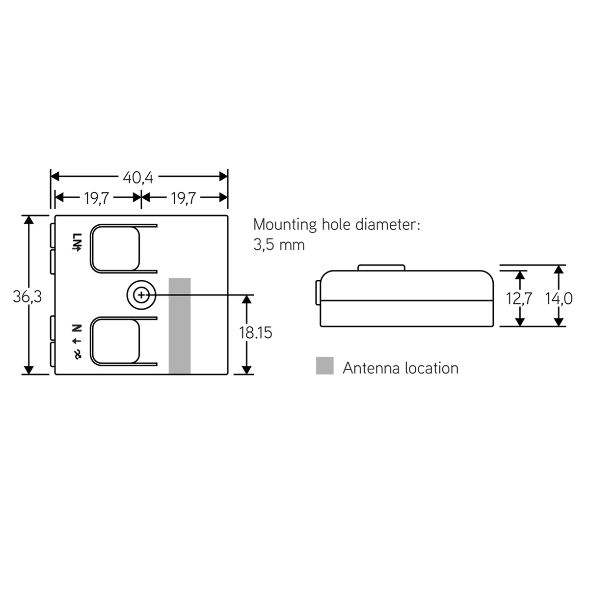 Casambi CBU-TED Bluetooth Steuermodul für Phasenabschnittsdimmer