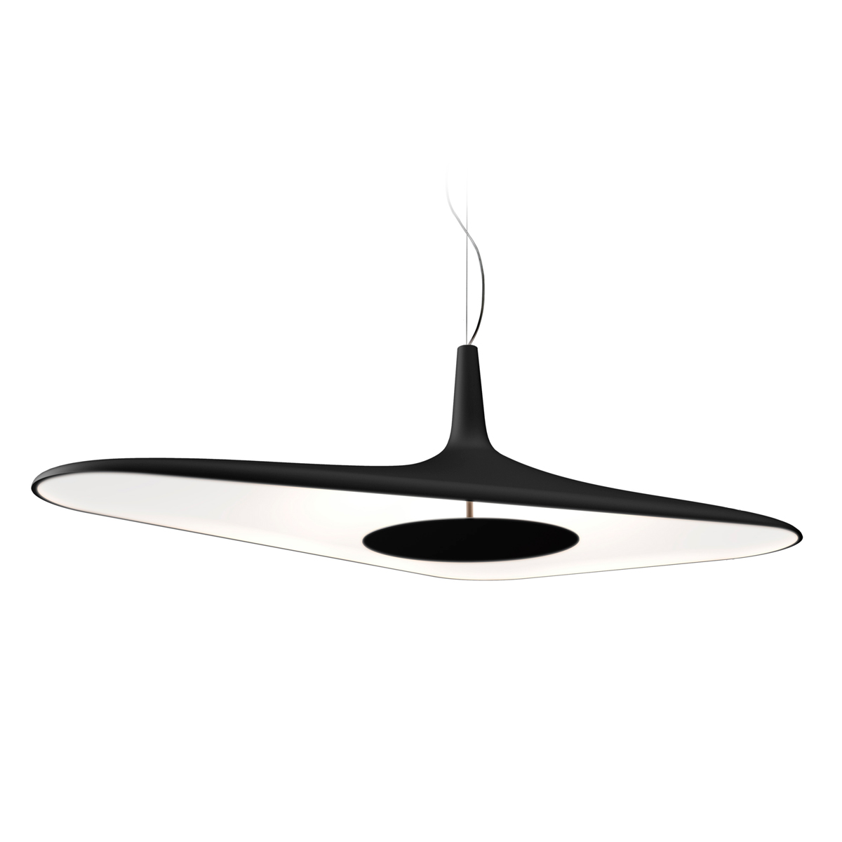 Luceplan Soleil Noir Sospensione, schwarz/weiß