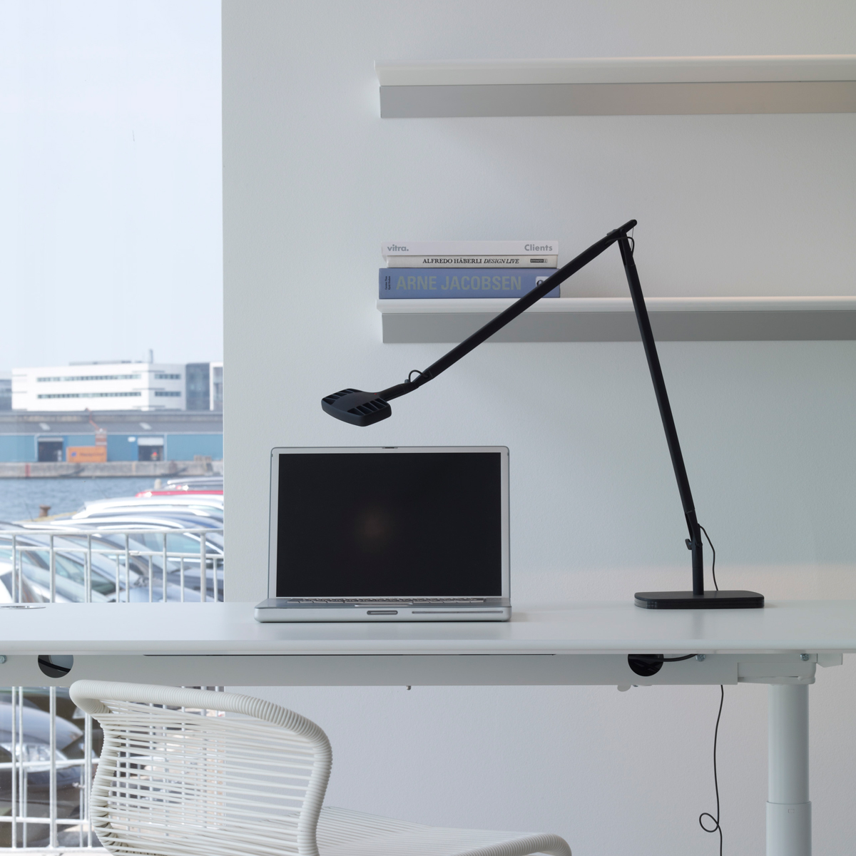 Luceplan Otto Watt Tavolo, soft-touch schwarz