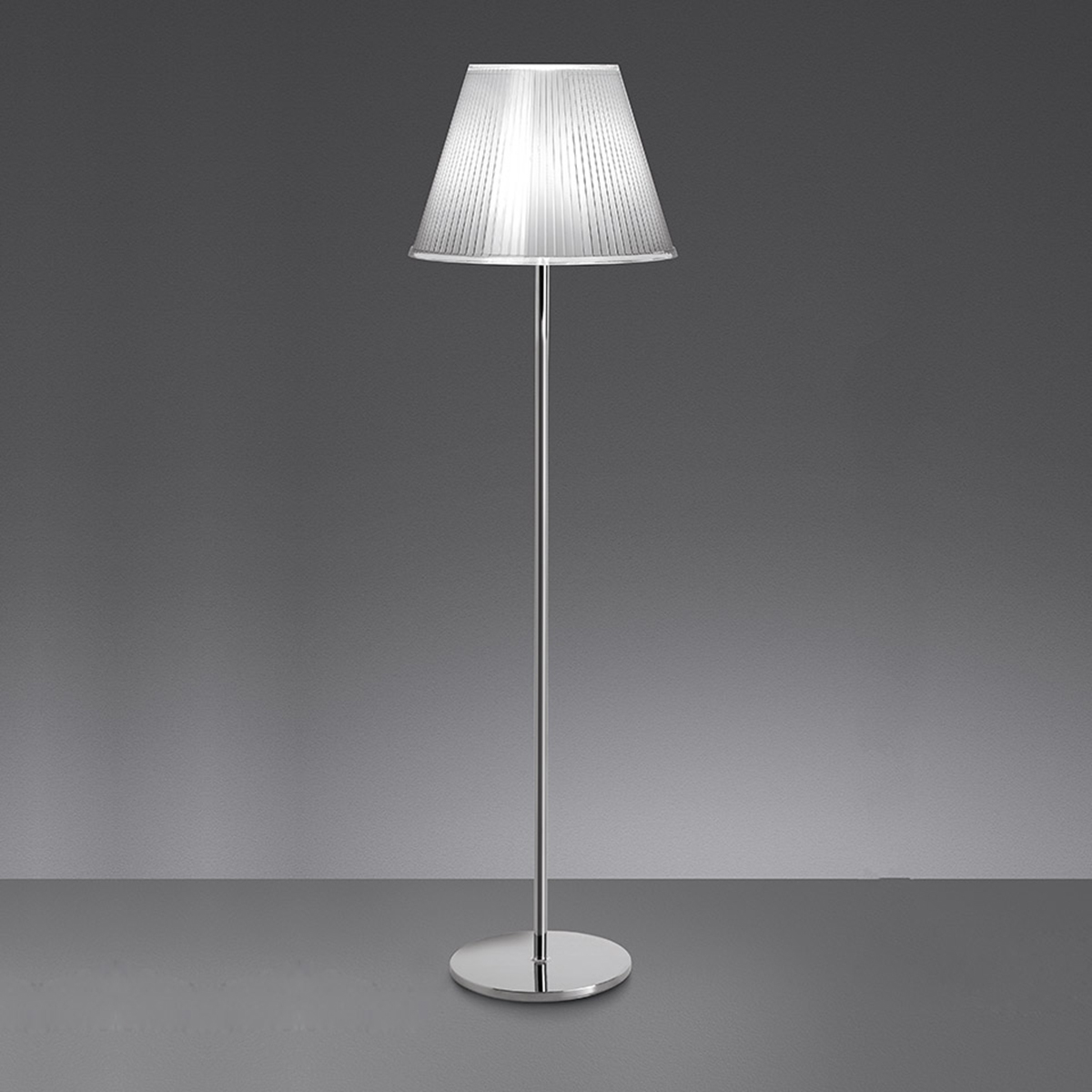 Artemide Design Choose Terra, Schirm: weiß, Stuktur: Chrom