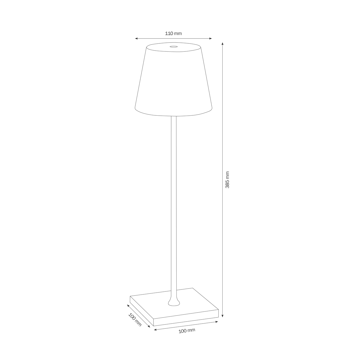 2er Set Outdoor LED Akku-Tischleuchte