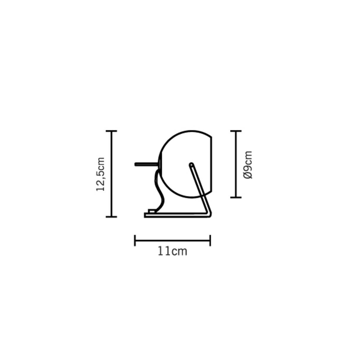 Fabbian Beluga Colour Tischleuchte, Maßzeichnung