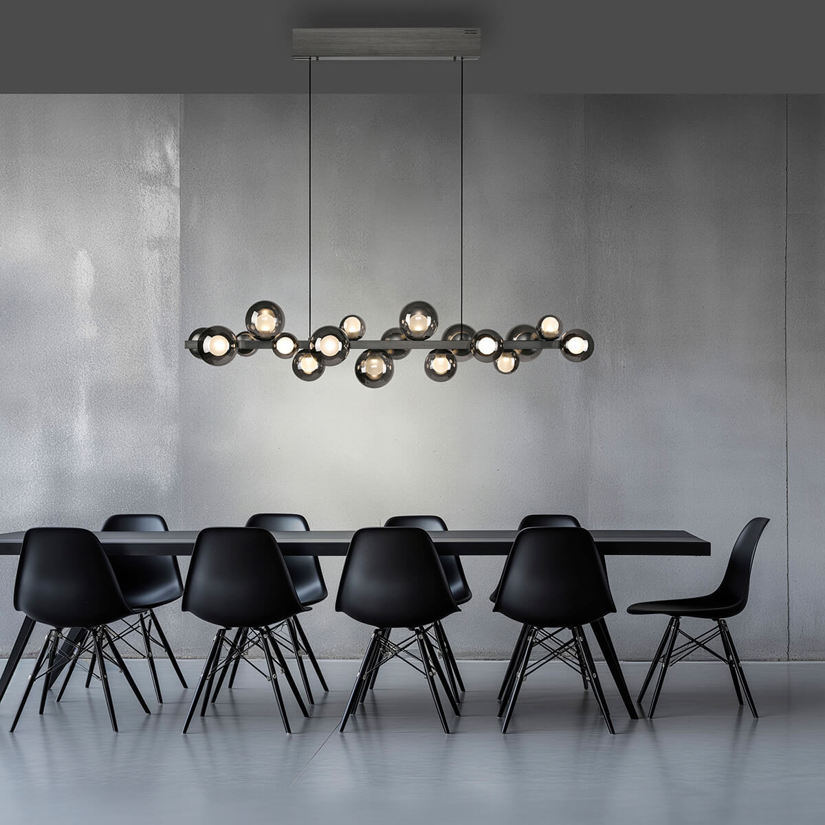 PURE E-Popup LED Pendelleuchte mit e-LIFT und CCT