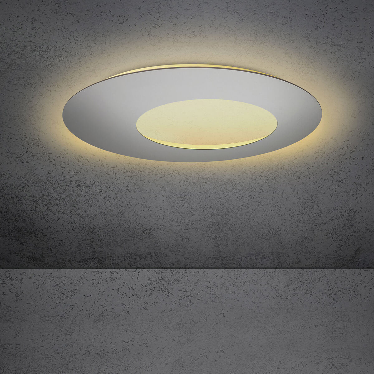 Escale Blade Open LED Wand- / Deckenleuchte, Ø: 79 cm, Silber matt eloxiert