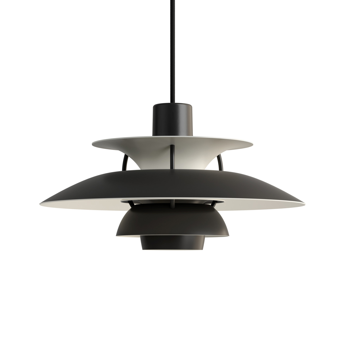 Louis Poulsen PH 5 Mini Monochrome Pendelleuchte, schwarz