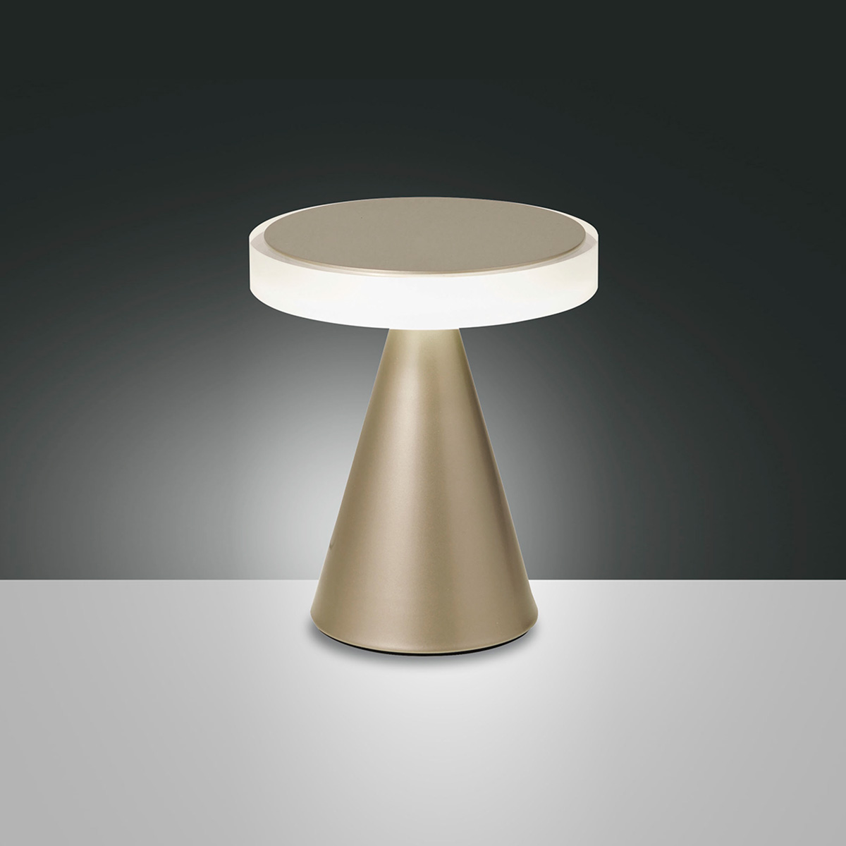 Fabas Luce Neutra 3386-34 LED Tischleuchte, Gold edelmatt