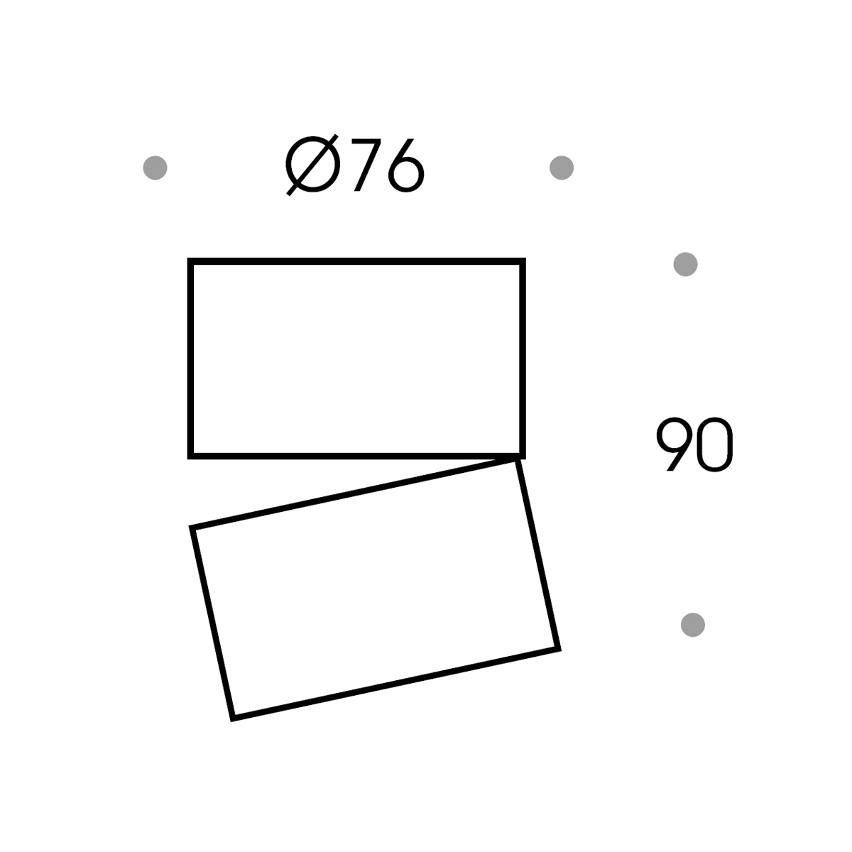 Antidark by Lumexx Easy Mini LED Wand- / Deckenleuchte, Maßzeichnung