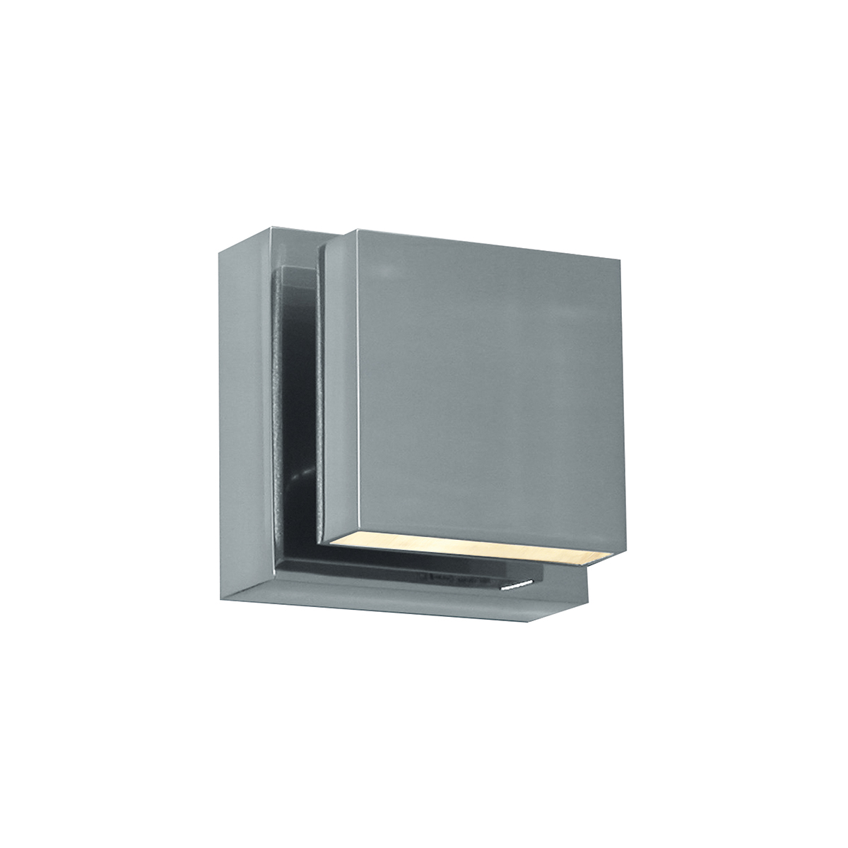 Bruck Scobo Wandleuchte, Down, aluminium gebürstet