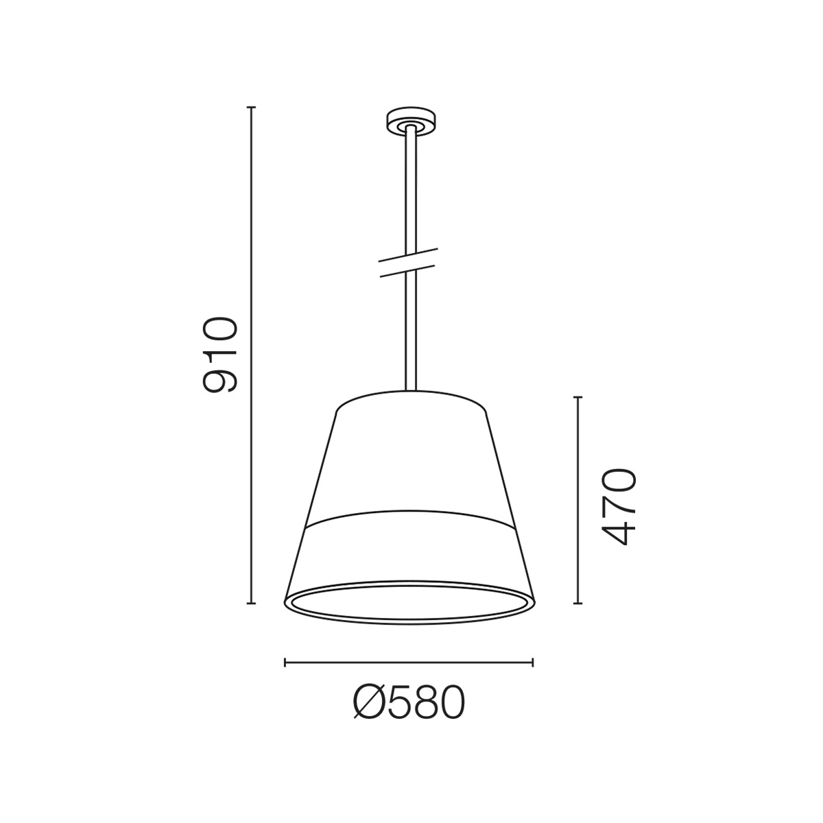 Flos Romeo C3 Outdoor Pendelleuchte, Höhe: 91 cm