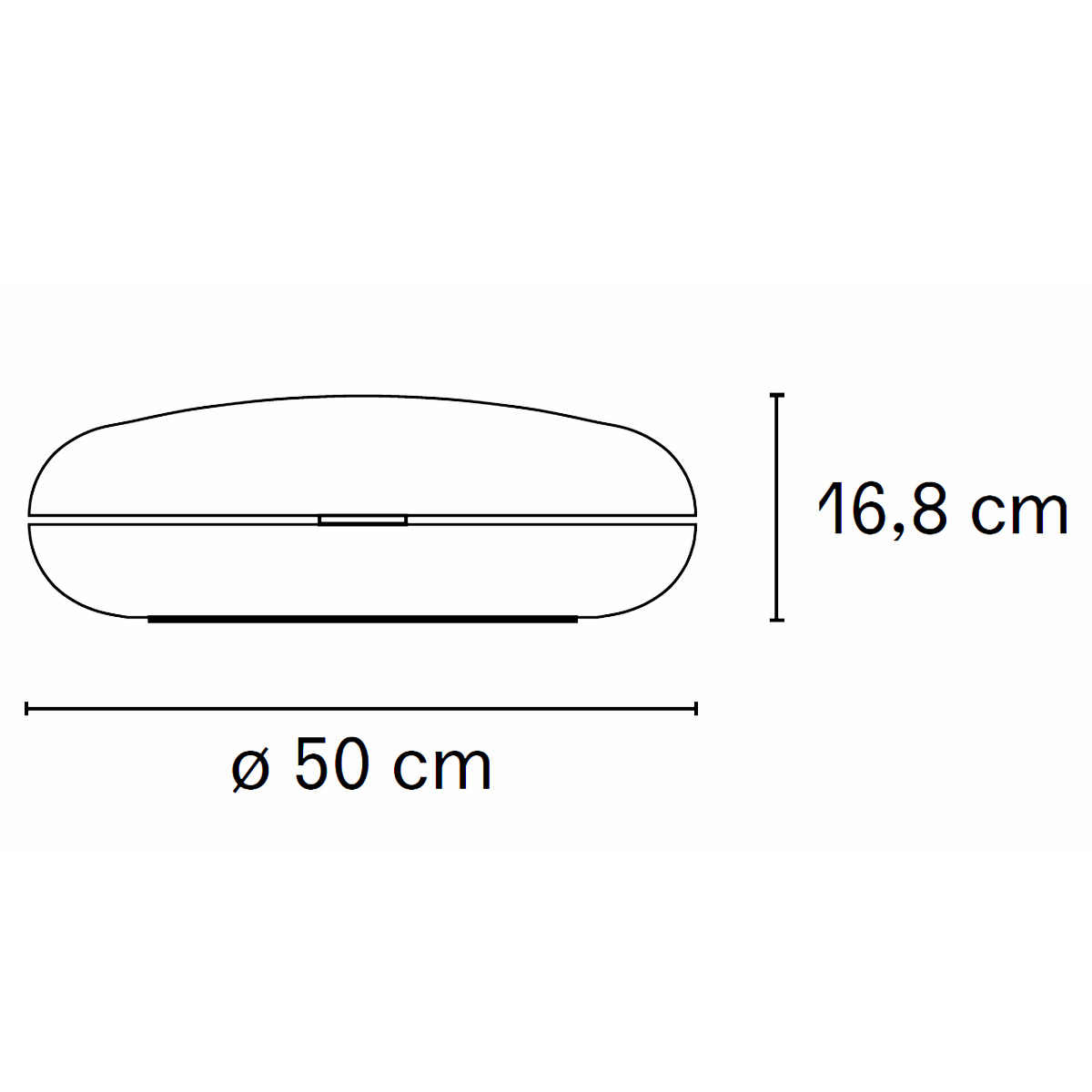 Fontana Arte Loop LED Tischleuchte, Maßzeichnung