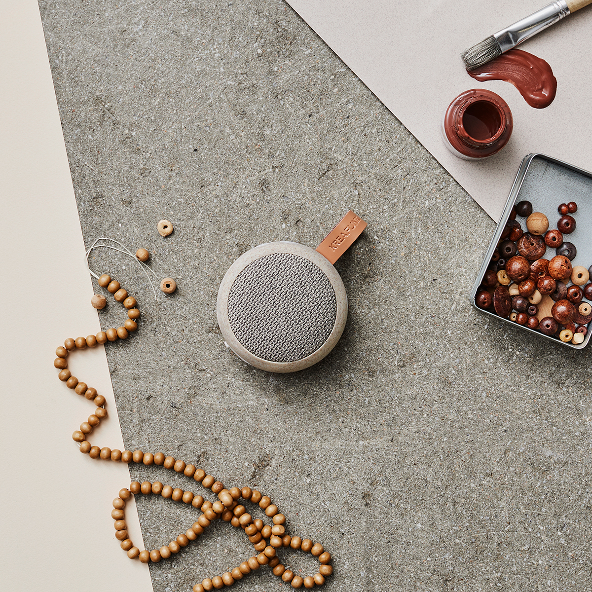 Kreafunk aGO II CARE Bluetooth Lautsprecher, grau meliert