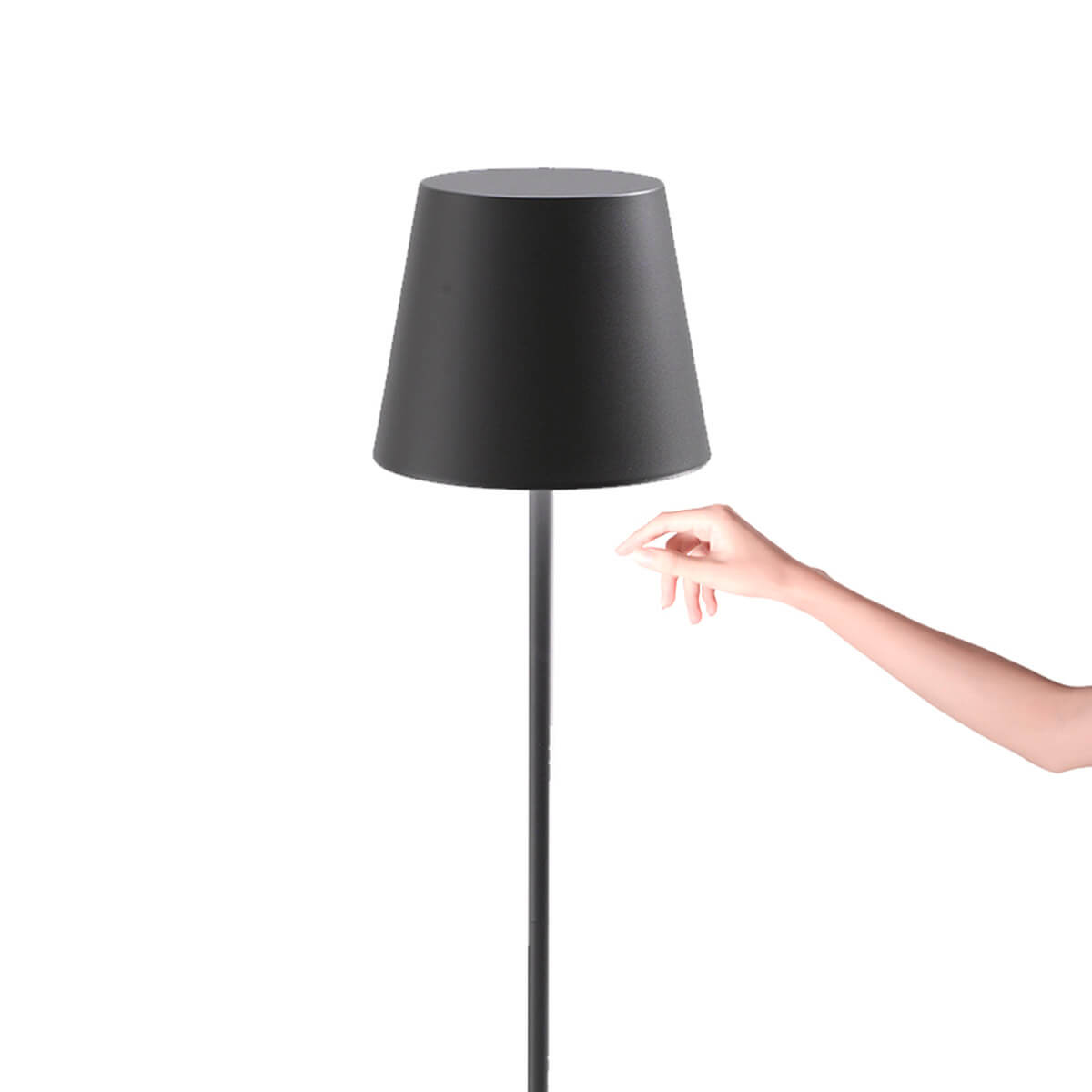 Zafferano AiLati Poldina XXL Pro LED Akkutisch- / Stehleuchte, dunkelgrau, Touchdimmer