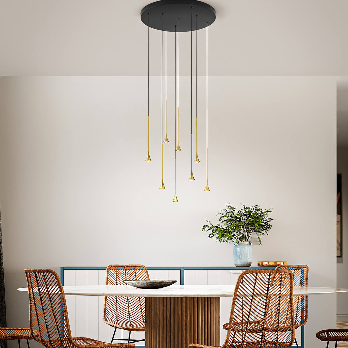 Susa LED Pendelleuchte, mit Rondell