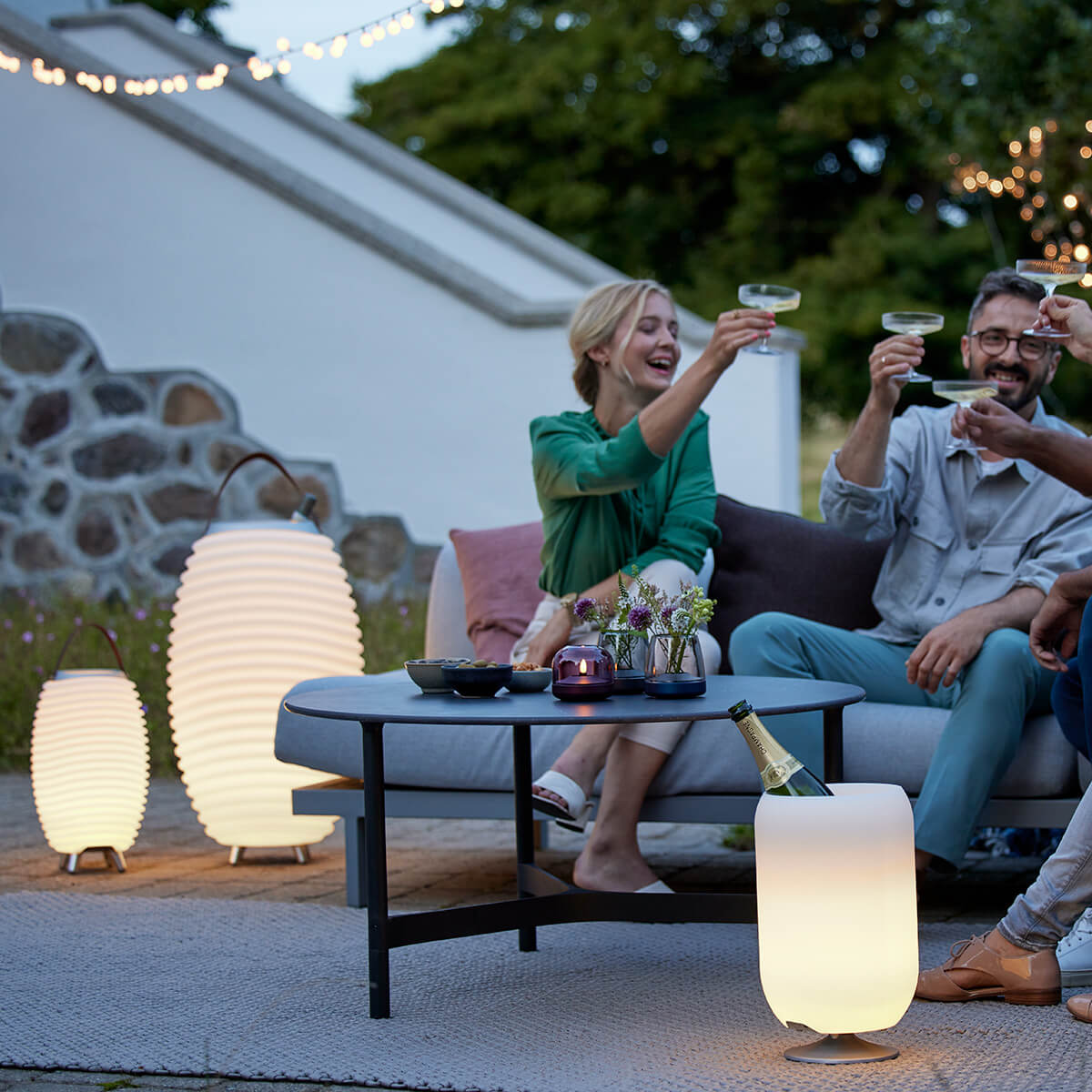 Synergy 2.0 LED Akkuleuchte, Bluetooth Lautsprecher & Weinkühler