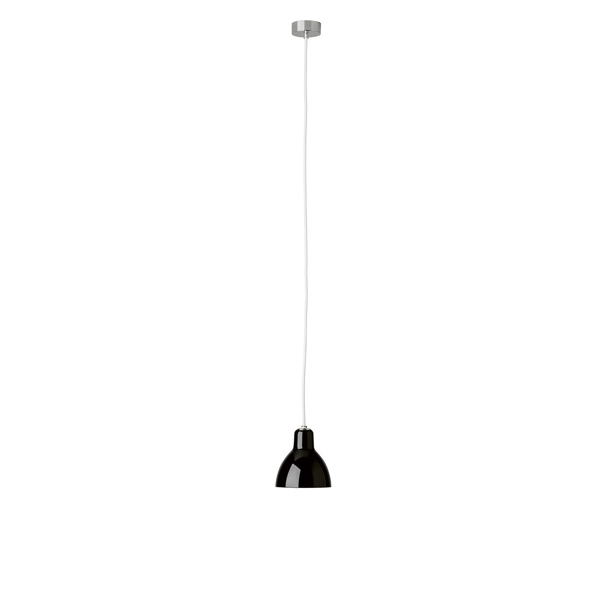 Rotaliana Luxy H5 Pendelleuchte, Kabel: weiß, Schirm: schwarz glänzend
