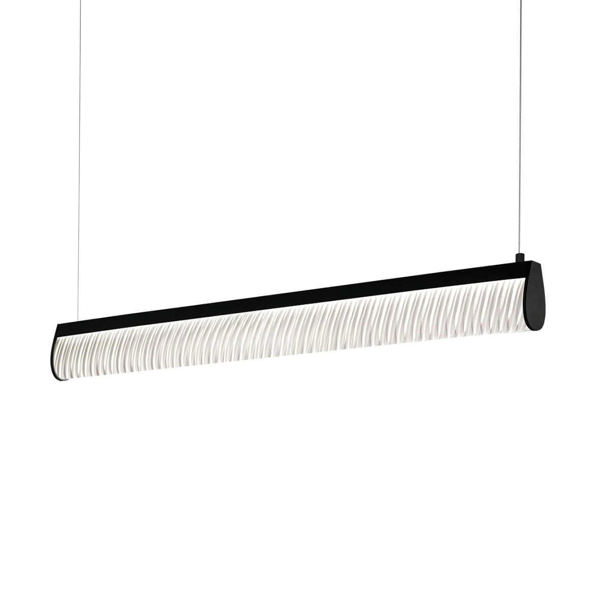 Slamp Modula LED Suspension, schwarz / Plissé Modula LED Suspension