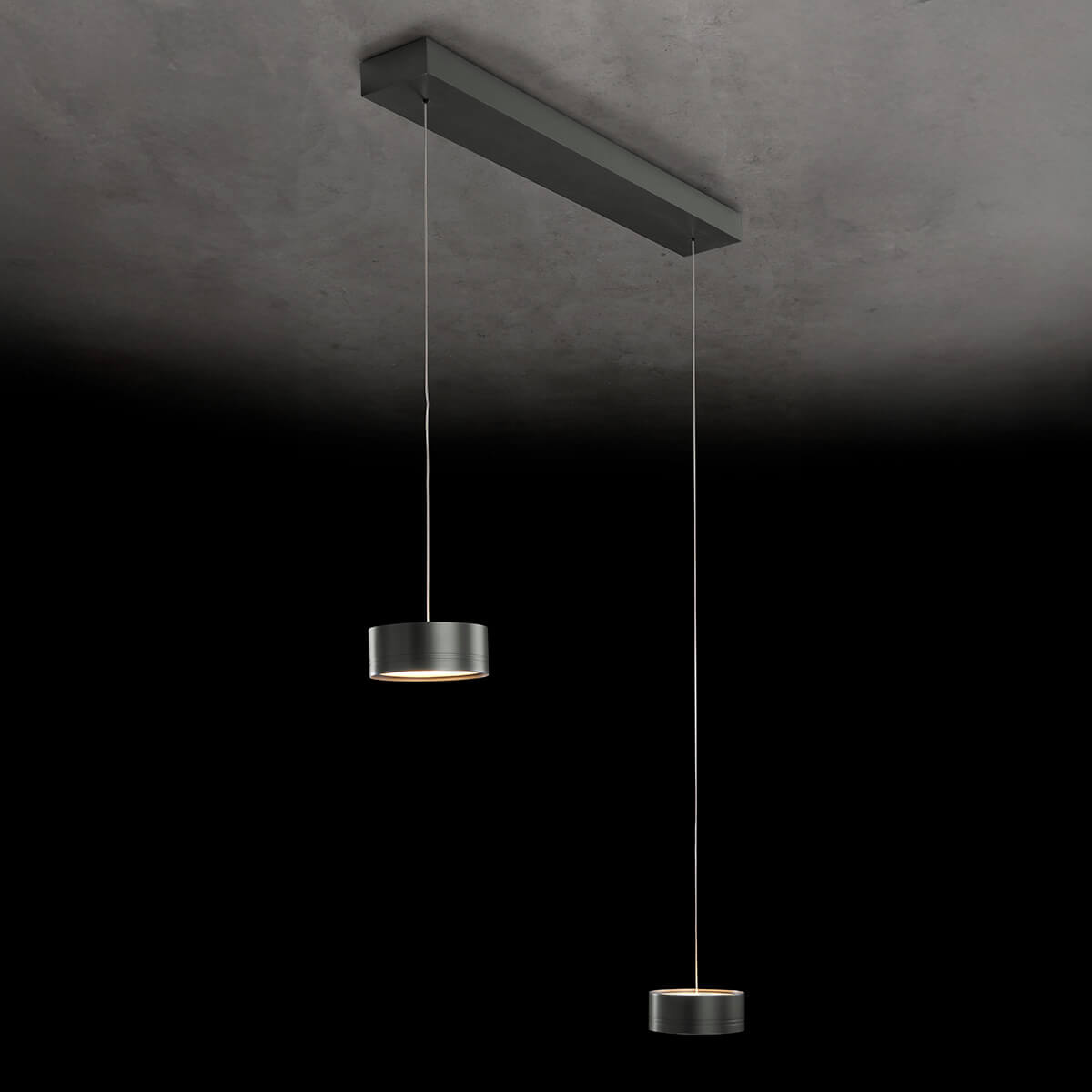 Holtkötter Favor LED Pendelleuchte, 2-flg., Platin