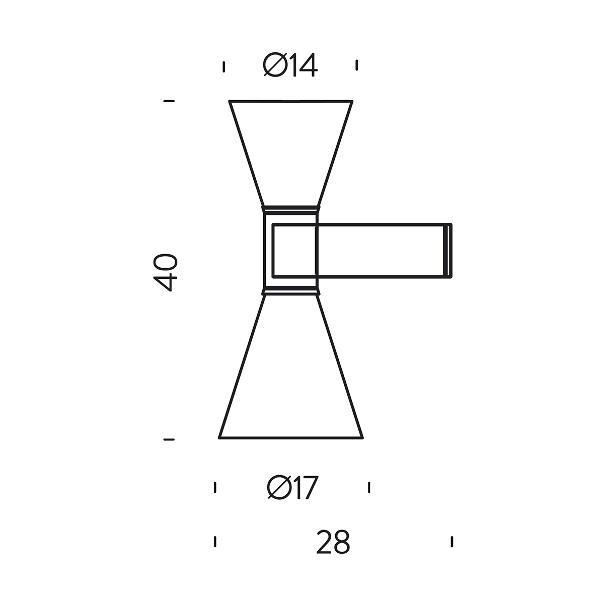 Nemo Applique de Marseille Parete, Maßzeichnung