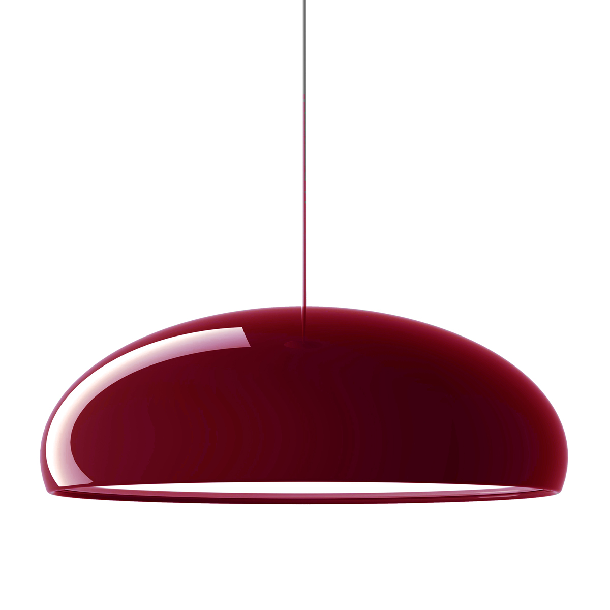 Fontana Arte Pangen Pendelleuchte, rot glänzend