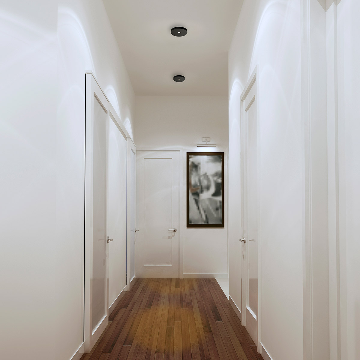 Bopp Close LED Deckenleuchte, Ø 12 cm, schwarz eloxiert