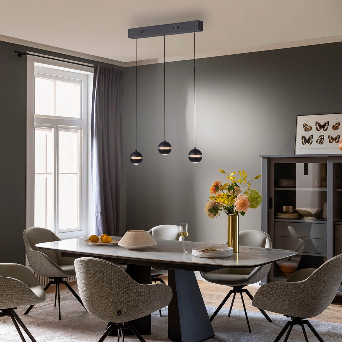 Lini LED Pendelleuchte, 3-flg.