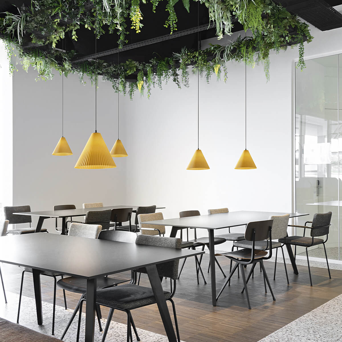 Fabas Luce Cone Pendelleuchte, senffarben