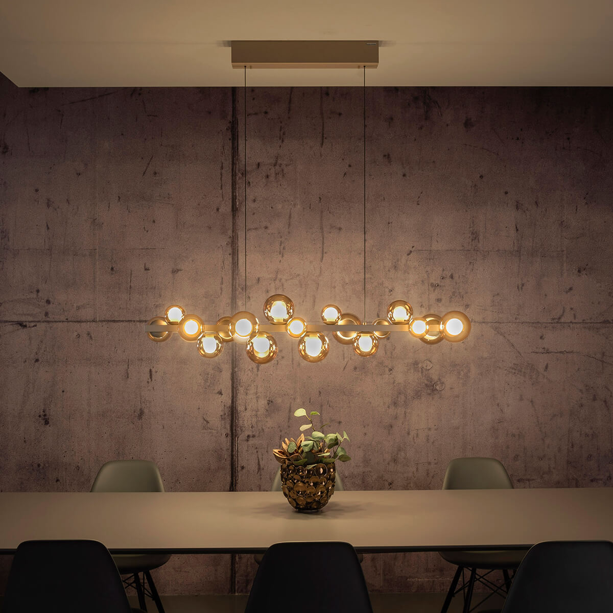 PURE E-Popup LED Pendelleuchte mit e-LIFT und CCT