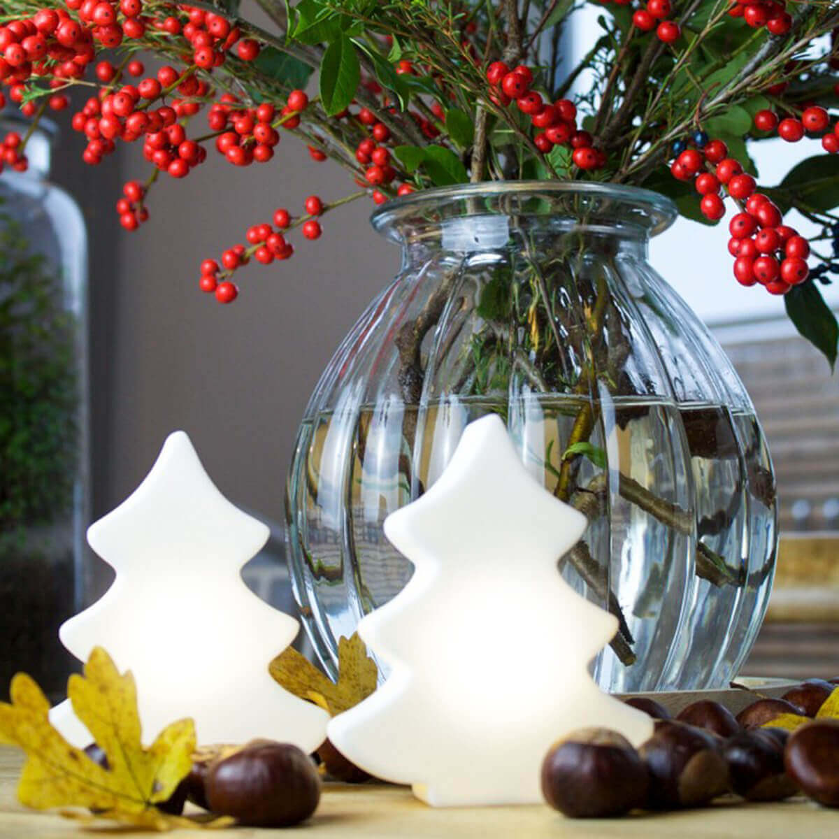 8 seasons design Shining Tree Micro LED Akkuleuchte, weiß