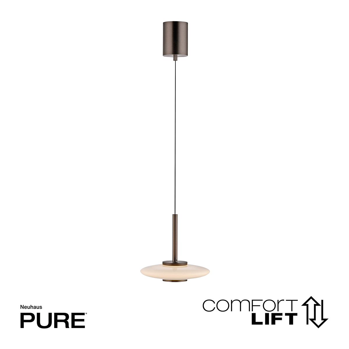 Neuhaus PURE Vitrum LED Pendelleuchte, dark-metal brown (dunkelbraun)