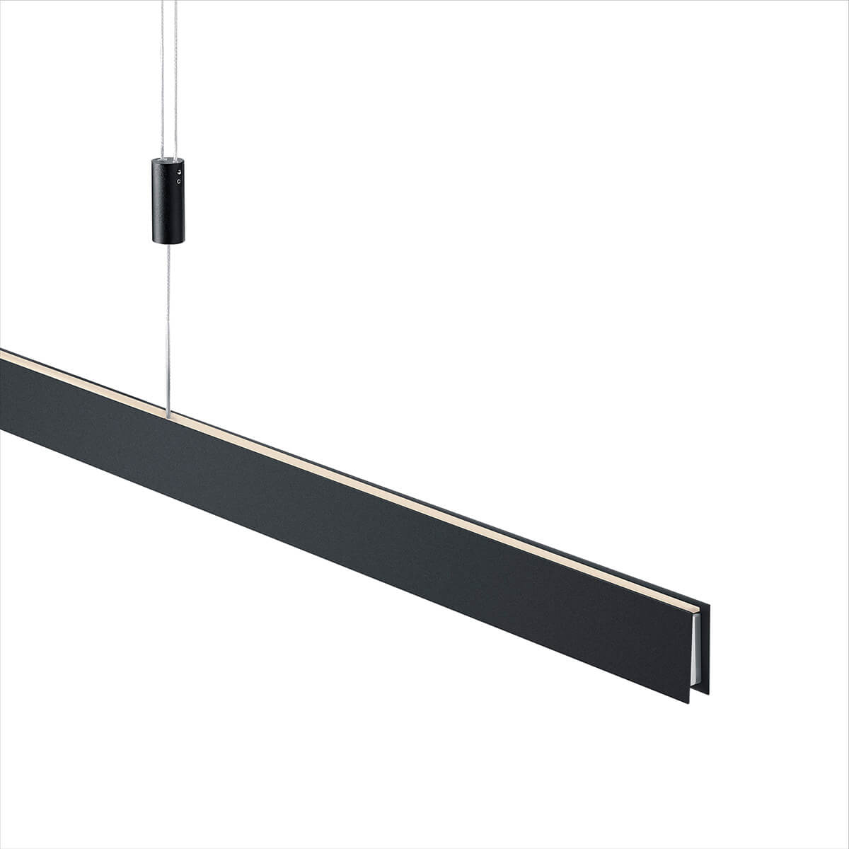 HELL Delta 20505 LED Pendelleuchte, Länge: 130 cm, schwarz