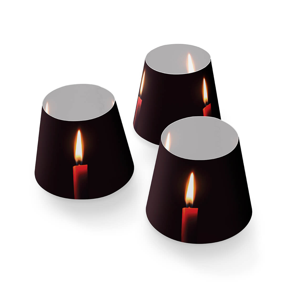 Fatboy Mini Cappie Candles, 3er-Set, für Edison the Mini, mehrfarbig (zusammengerollt) Mini Cappie Candles, 3er-Set, für Edison the Mini