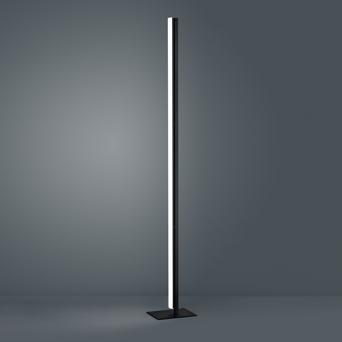 Helestar Venta LED Stehleuchte, schwarz matt / Chrom