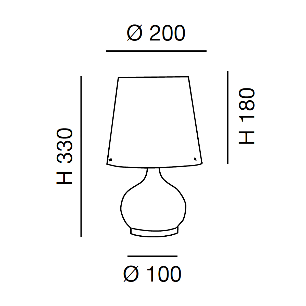 Fabas Luce Ade Tischleuchte, Höhe: 33 cm