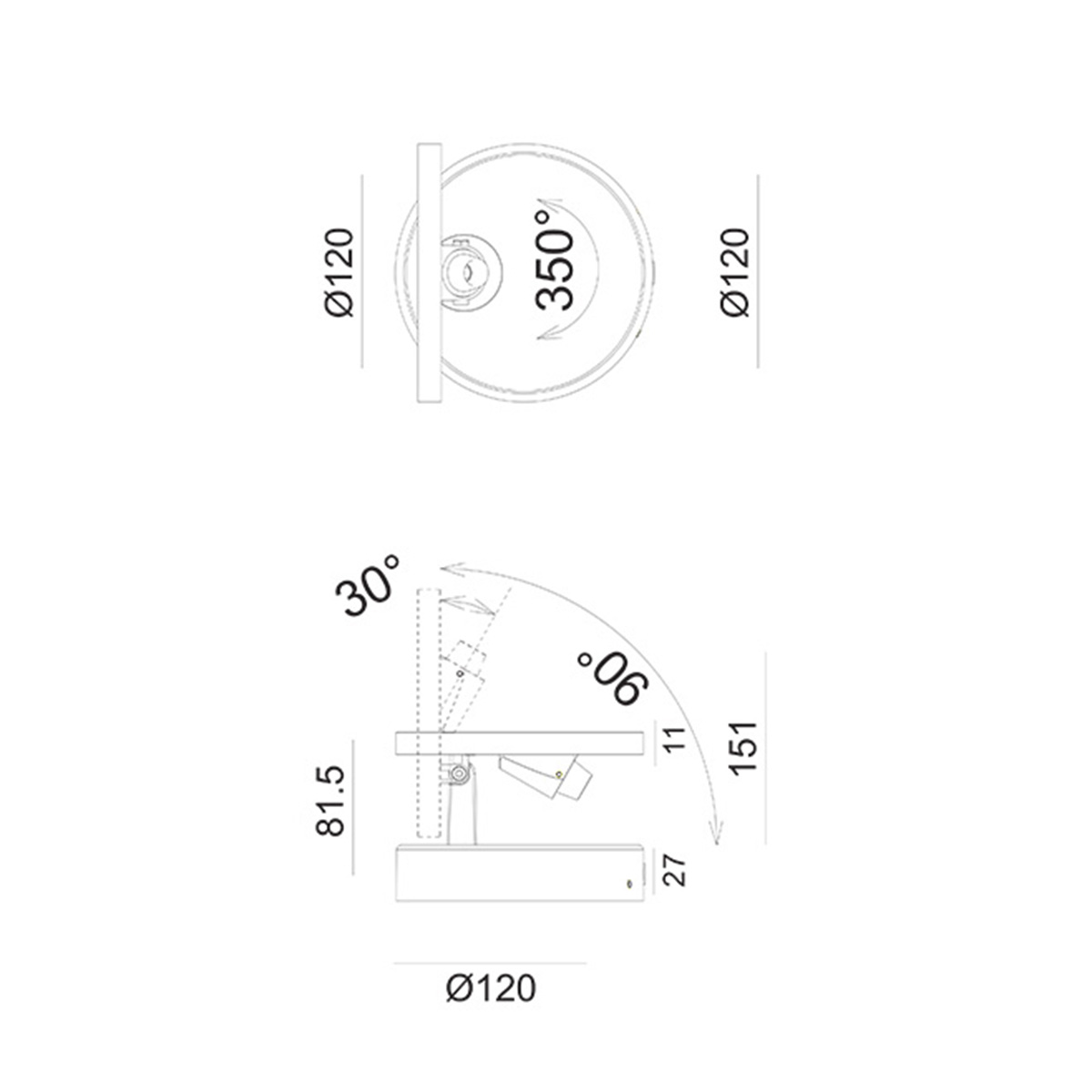 Ara LED Wandleuchte