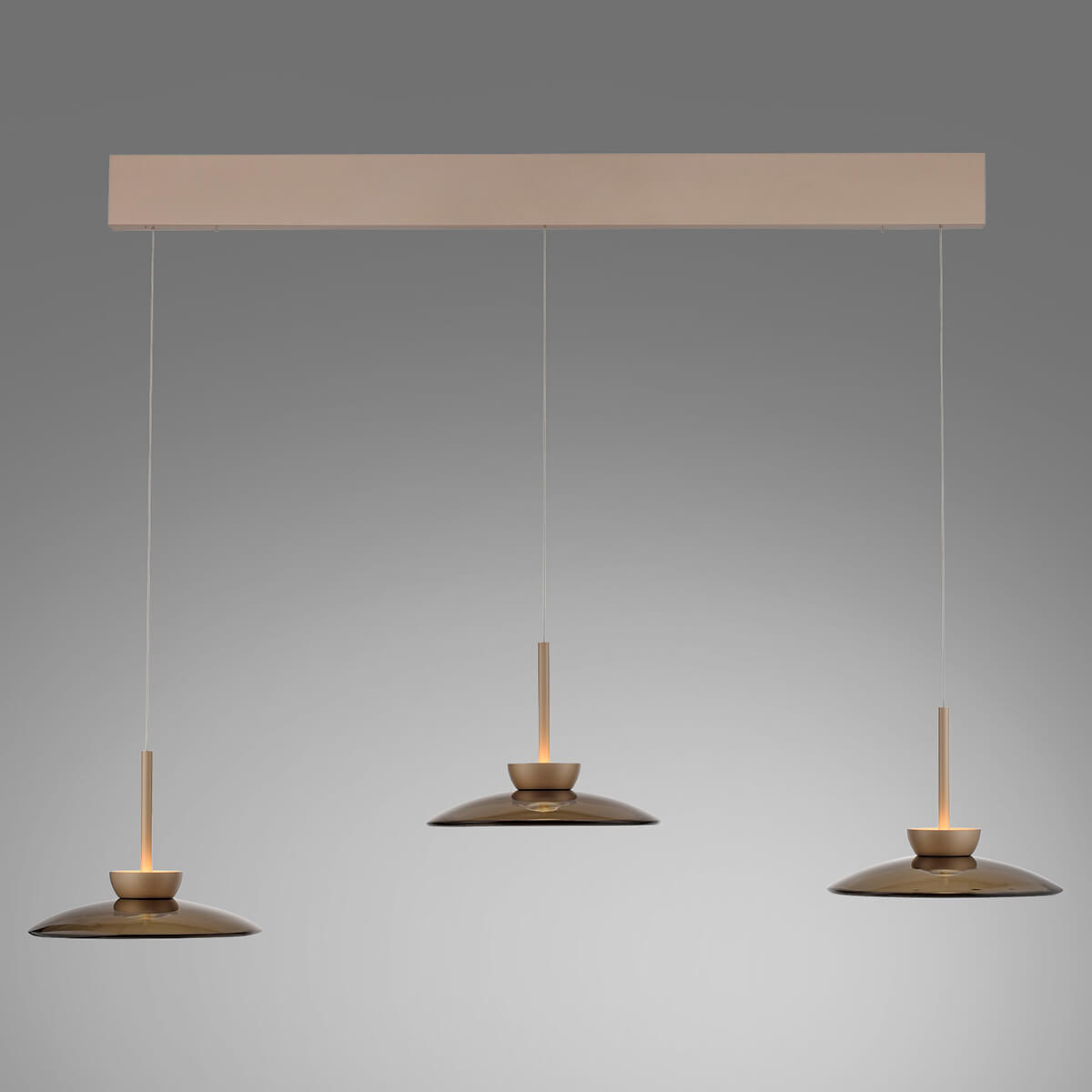 Neuhaus PURE Moon LED Pendelleuchte, 3-flg., Bronze