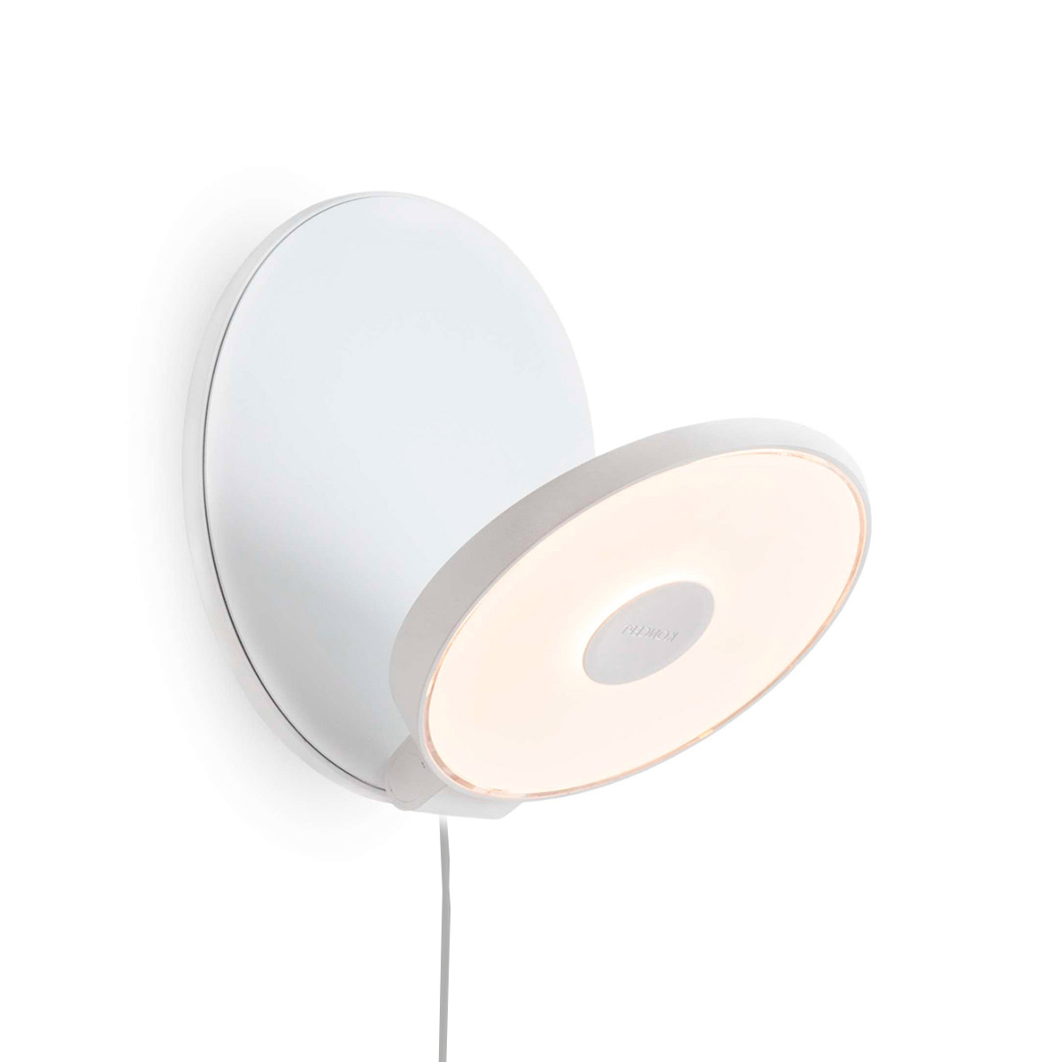 koncept Gravy Plug-In LED Wandleuchte, weiß, Front: weiß, mit verstellbarem Leuchtenkopf