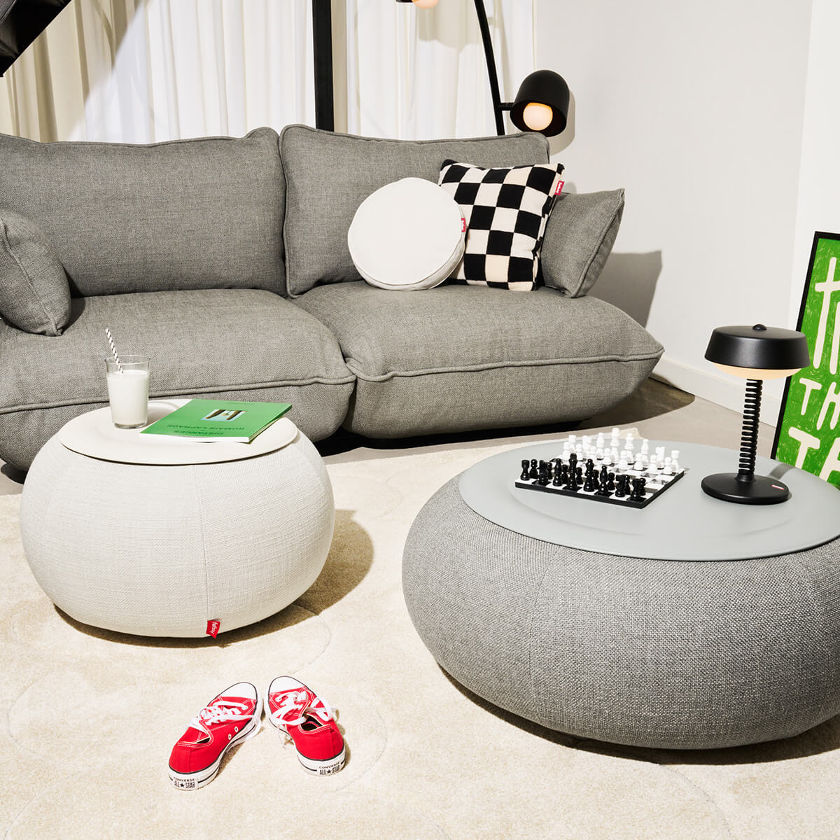 Fatboy Recycled Pill Pillow Cord Kissen, Cream