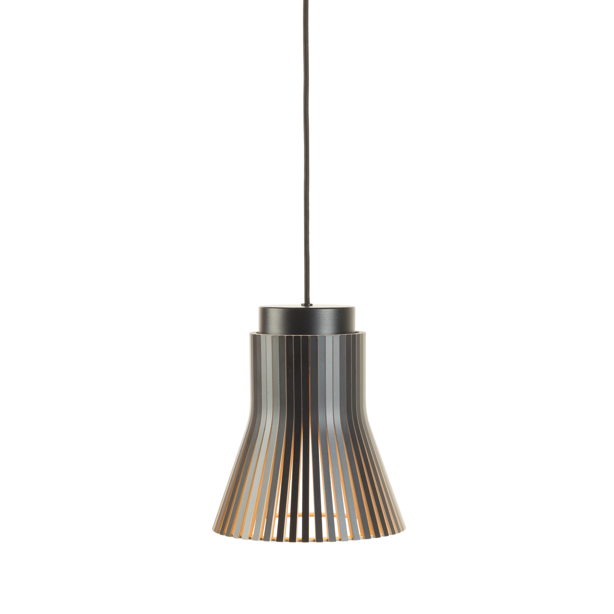 Secto Design Petite 4600 Pendelleuchte, schwarz laminiert, Kabel: schwarz