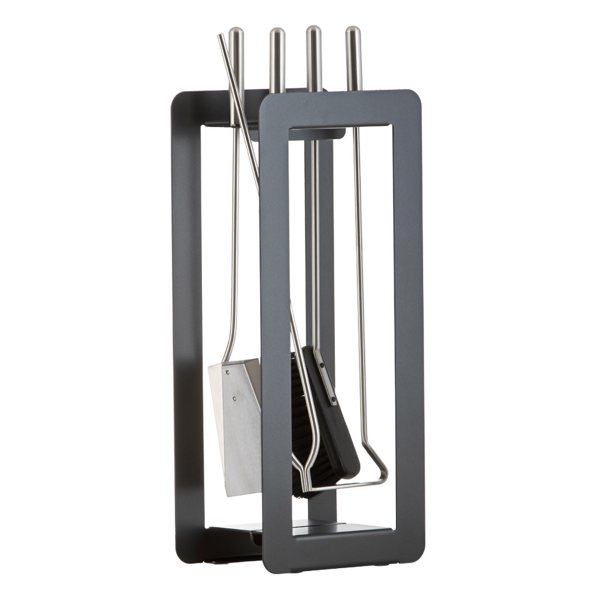 Heibi Kaminbesteck Modern III, 4-teilig, schwarz / Glimmer, Garnitur: Edelstahl