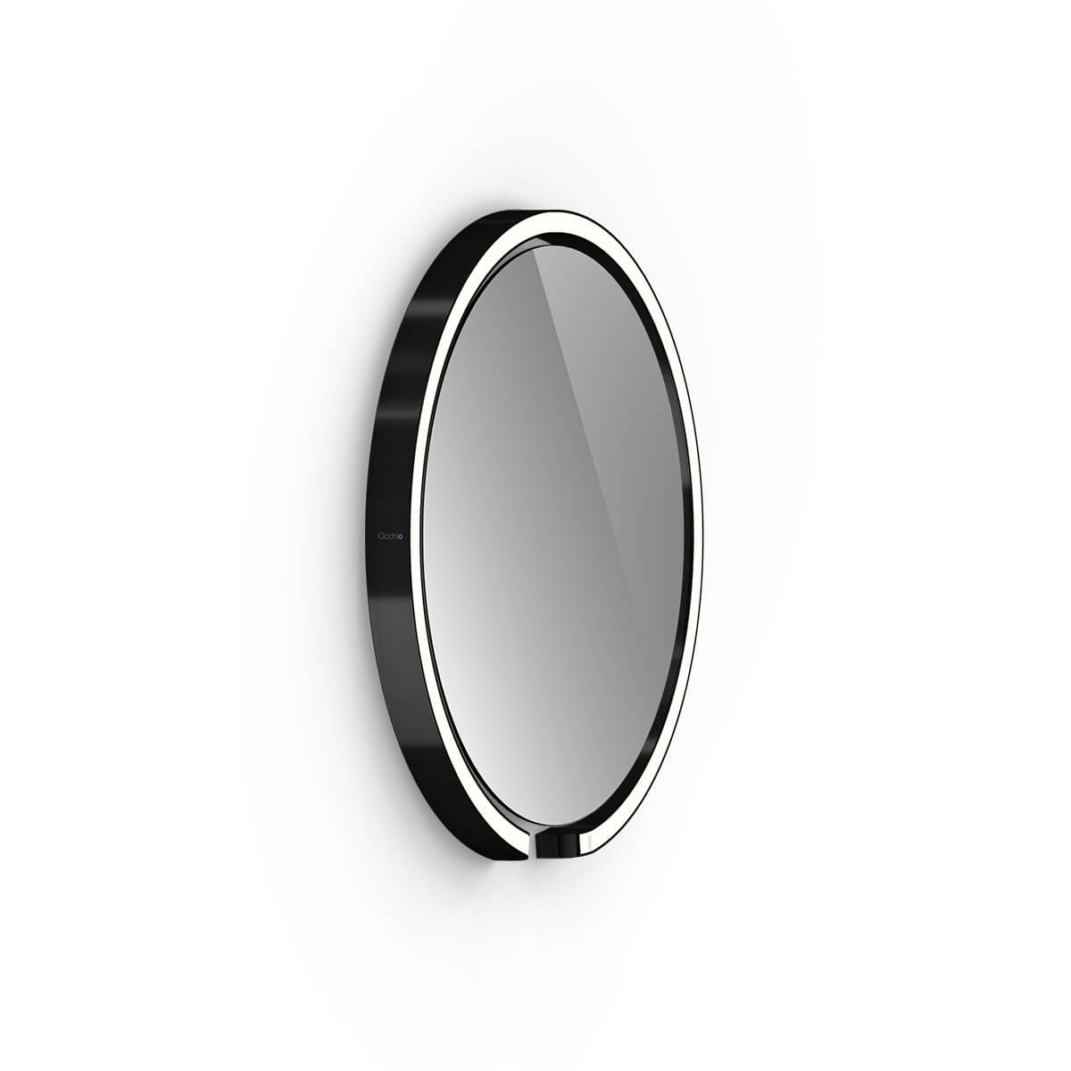 Occhio Mito sfera 40 wide Wand- / Spiegelleuchte, Spiegel getönt, black phantom
