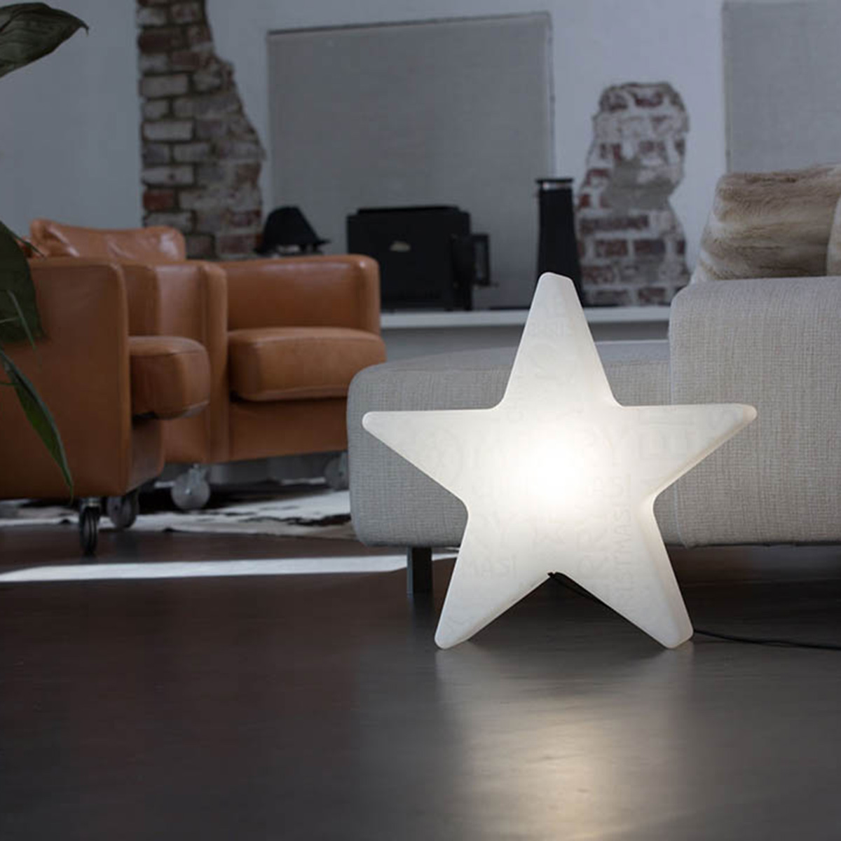 8 seasons design Shining Star Merry Christmas Dekoleuchte, Höhe: 54 cm, weiß