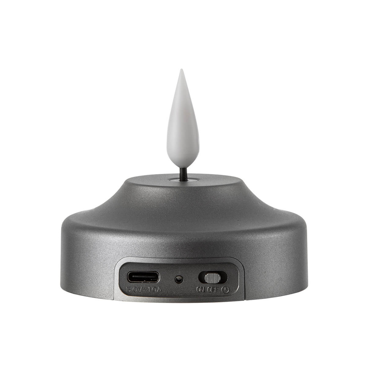 Kooduu Shine 2.0 LED-Kerze für Glow 08 und Glow 10, silbergrau (ausgeschaltet)