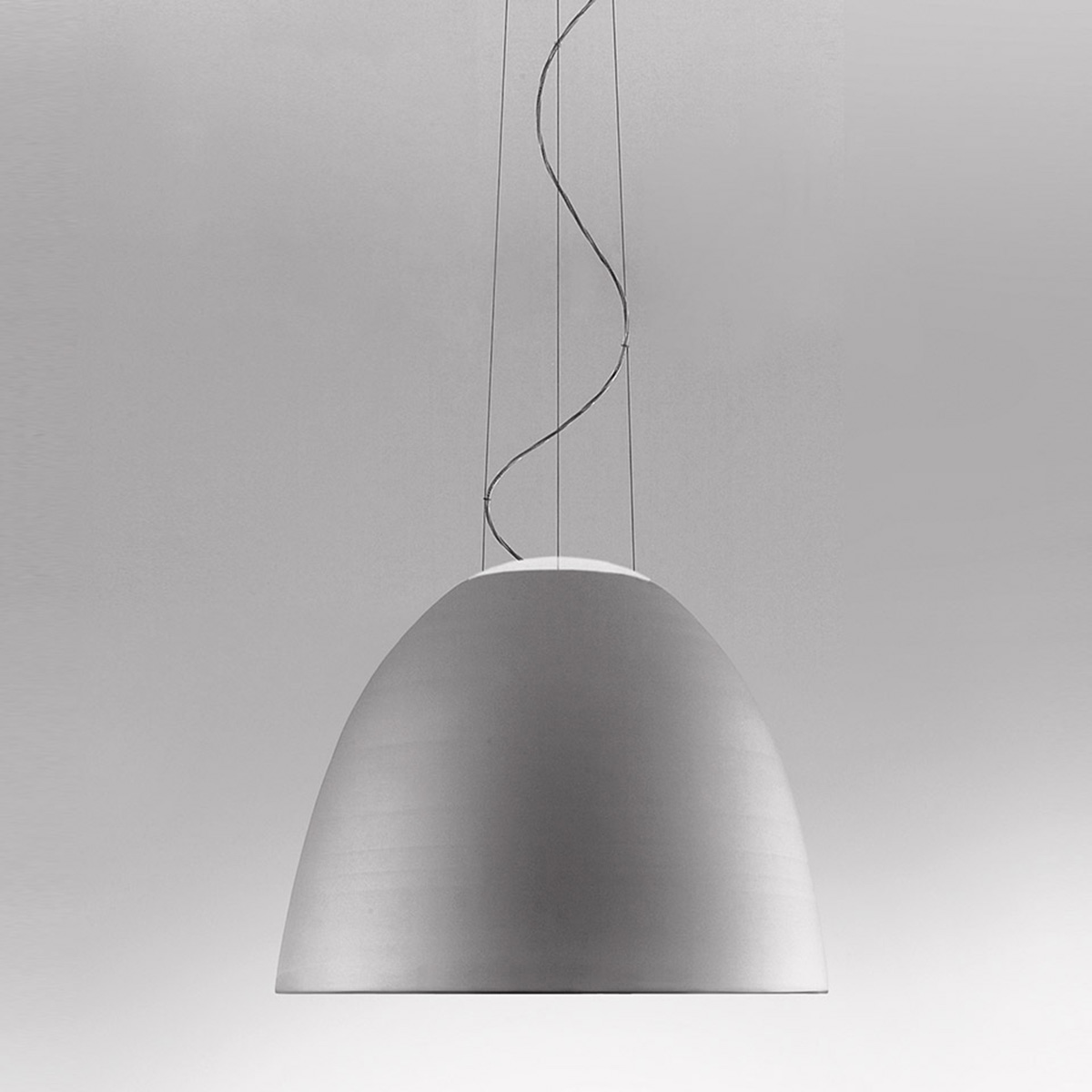Artemide Design, Nur LED Sospensione, App kompatibel, aluminiumgrau