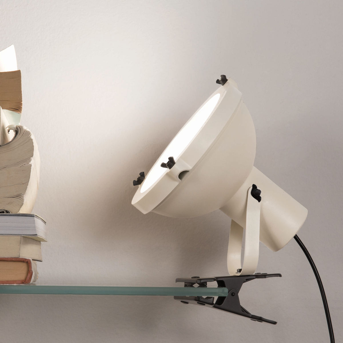 Nemo Projecteur 165 Clip / Pinza, sandweiß