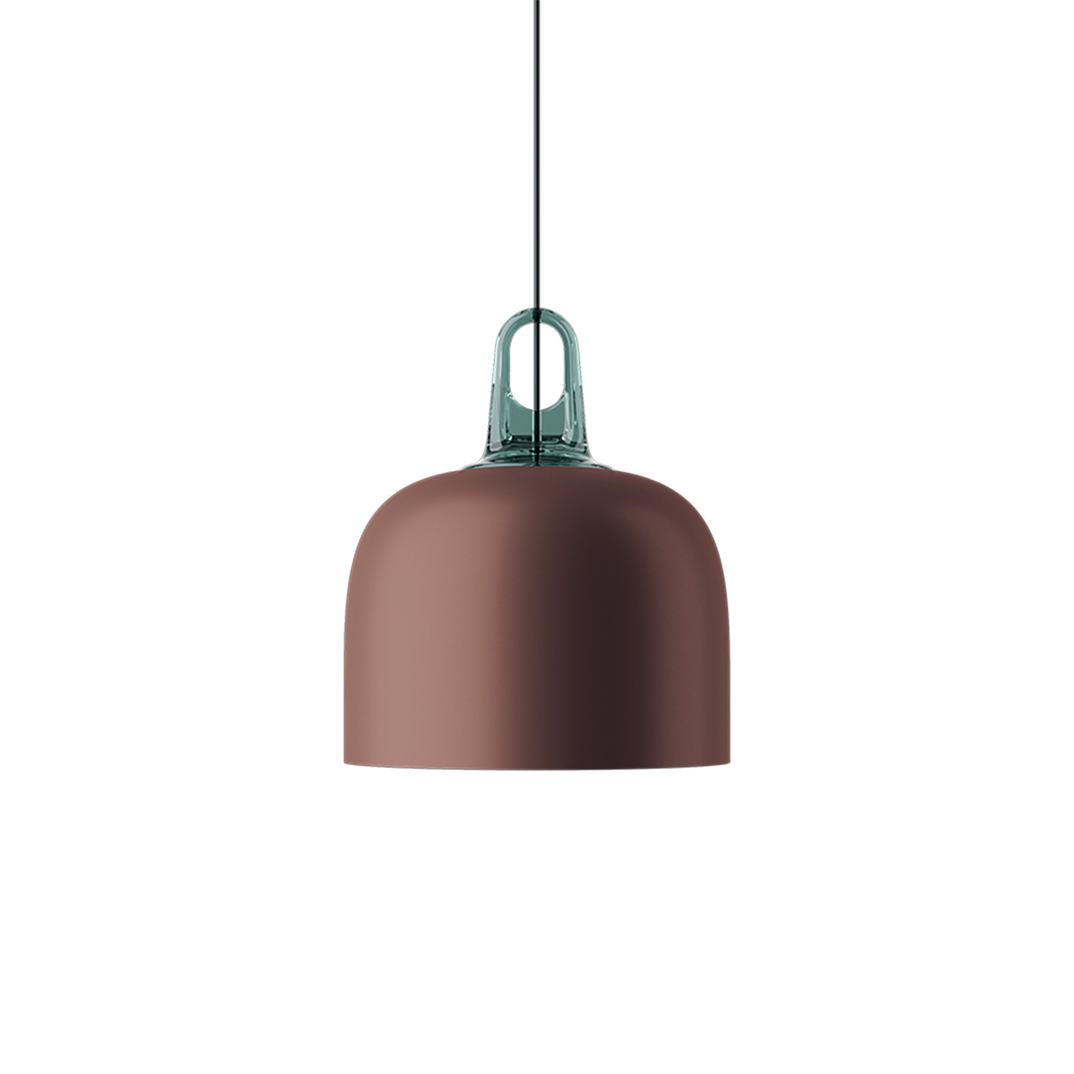 Lodes Jim Bell Pendelleuchte, türkis / Bronze