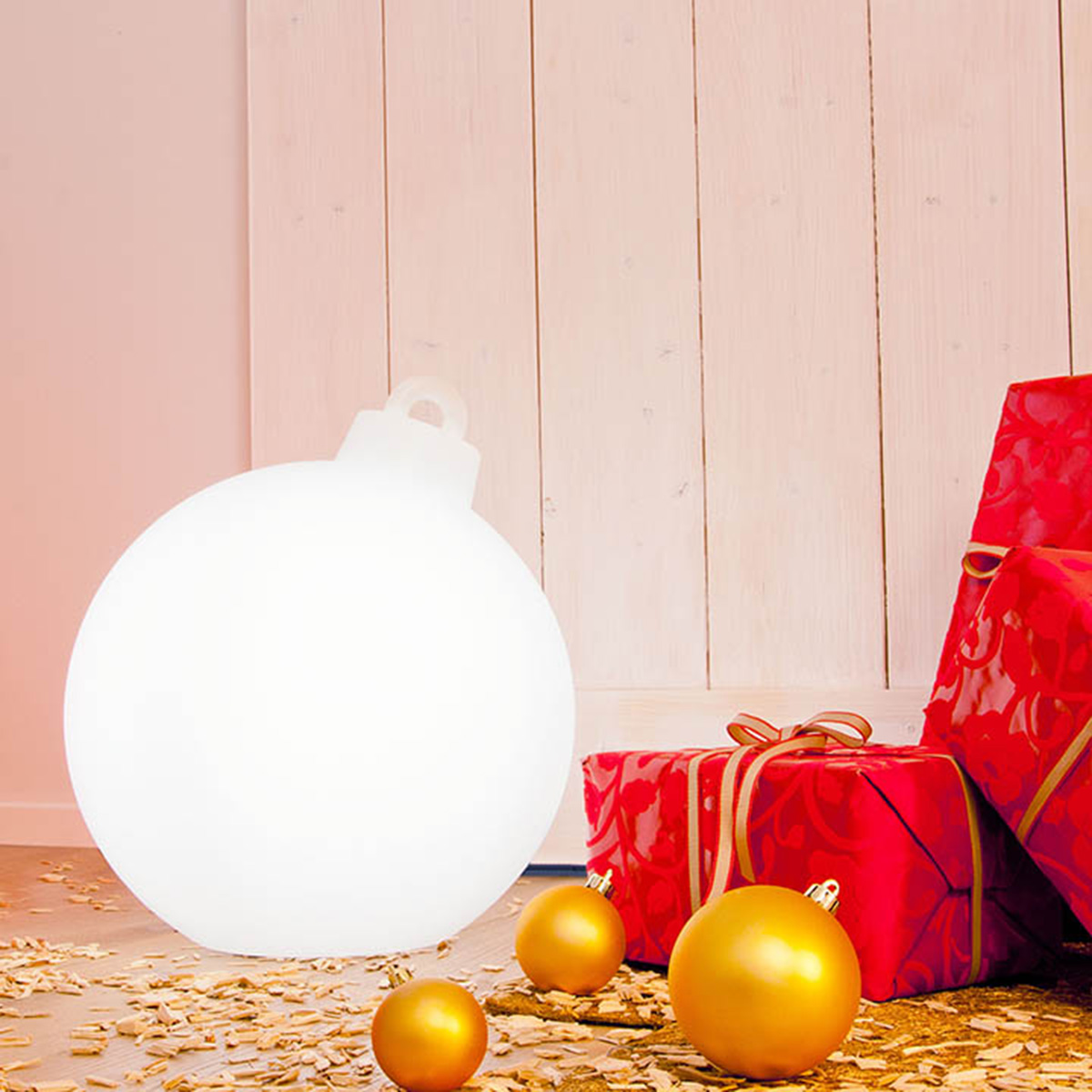 8 seasons design Shining Christmas Ball Dekoleuchte, weiß