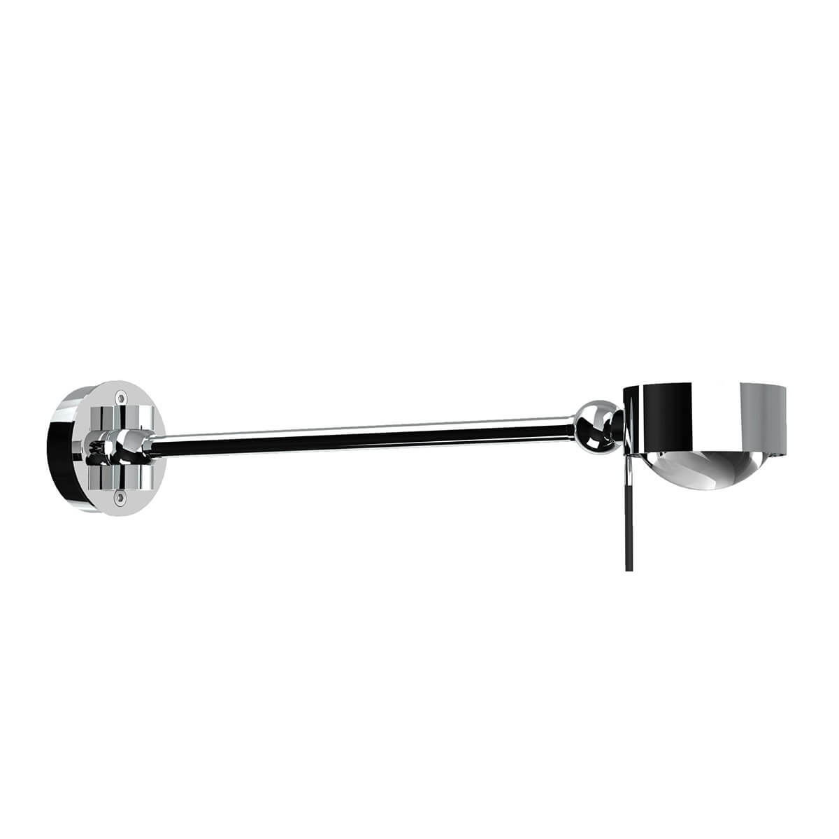 Top Light Puk Mini Hotel LED Wandleuchte, 30 cm, Gehäuse, Chrom, mit Glas satiniert / Linse klar (nicht inbegriffen)
