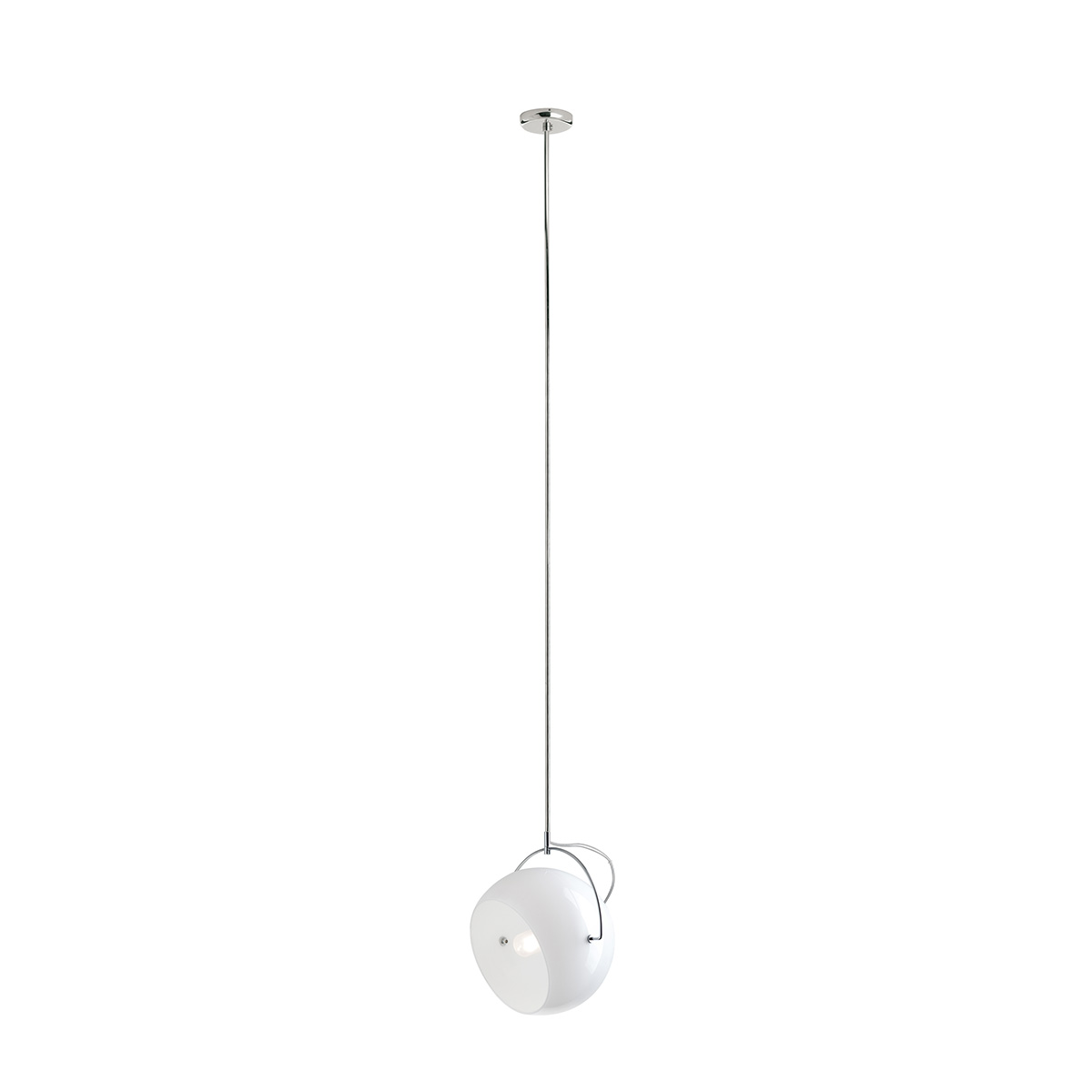 Fabbian Beluga White Pendelleuchte, 1-flg., D. 20cm, weiß (Produktansicht)