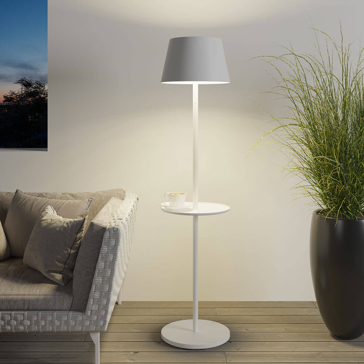 Sompex Garcon RGB LED Akkustehleuchte, weiß